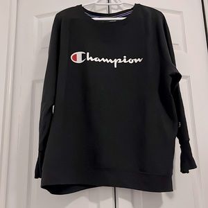 BLACK CHAMPION CREWNECK